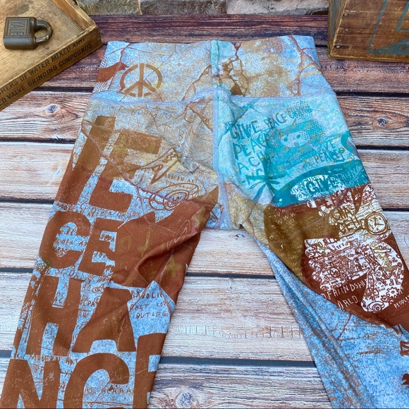 ✨VINTAGE NIYAMA SOL PEACE HIGH WAISTED BAREFOOT LEGGING M - Picture 3 of 9